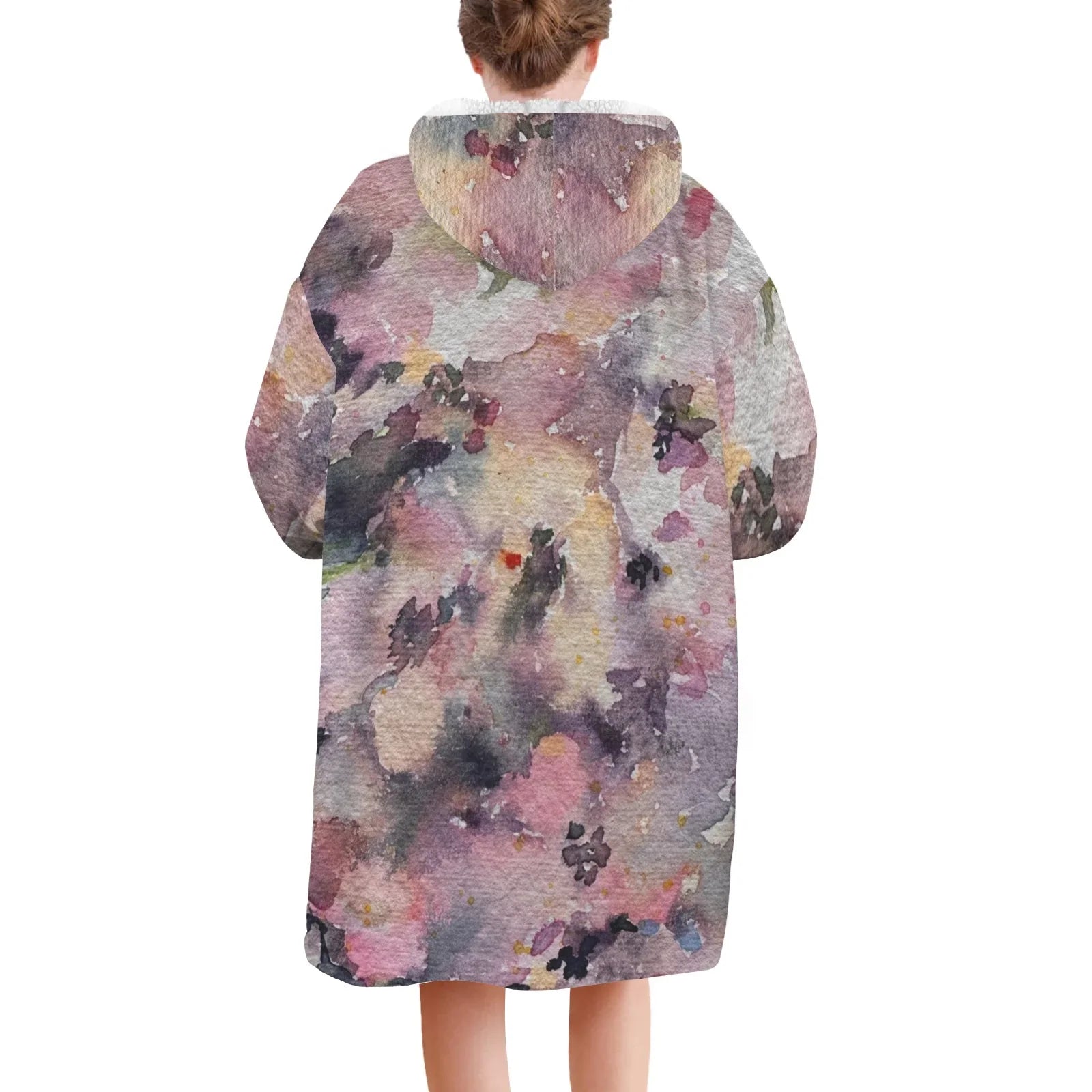 Winter-Hoodie mit Rosenblüten für Damen (Modell H67)