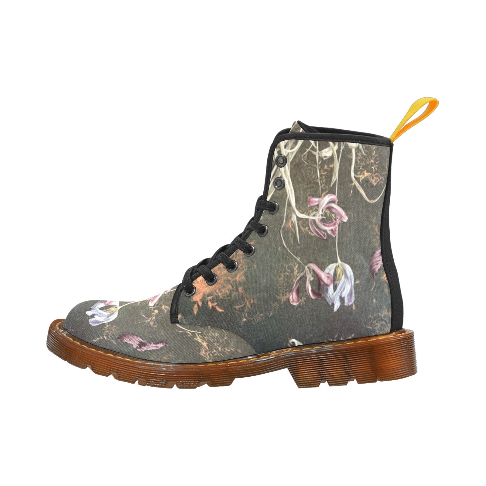 Damascus Tulip Twilight Custom Canvas Boots For Women Model 1203H
