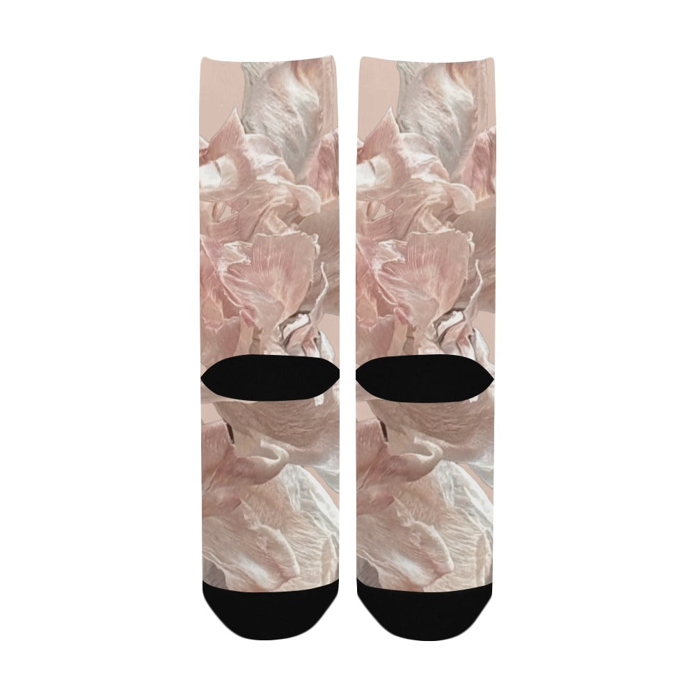 Shaggy Tulip in Transcendent Pink Women's Custom Socks
