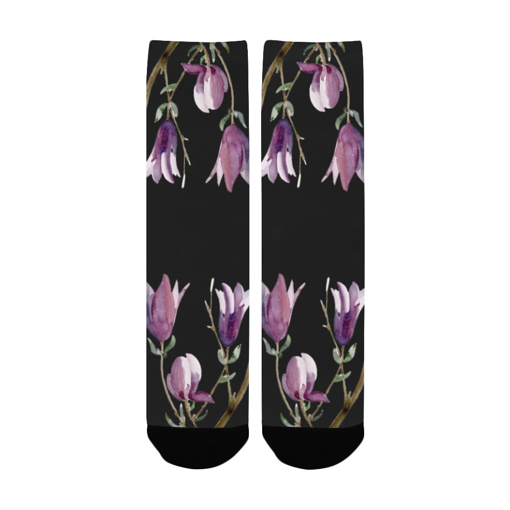 Magnolia Noir Women's Custom Socks