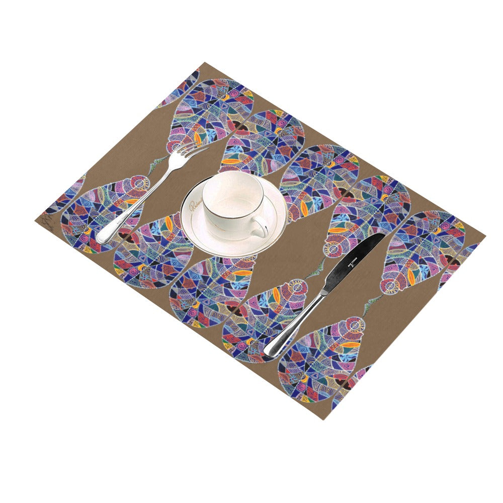 Fantasy Leaf Ochre Placemat 14’’ x 19’’ (Set of 4)
