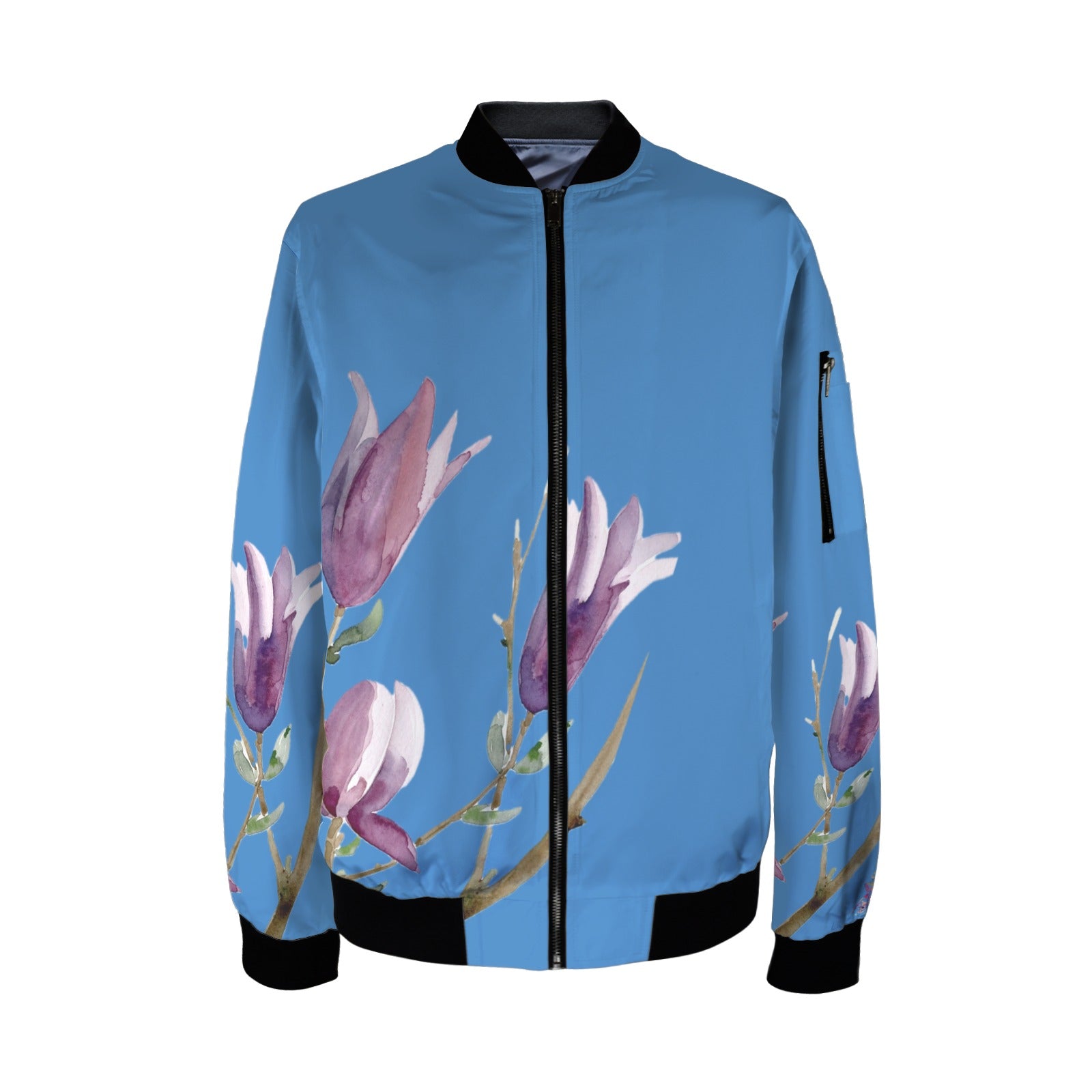 Magnolia Summer Sky Tall Ladies Bomber Jacket
