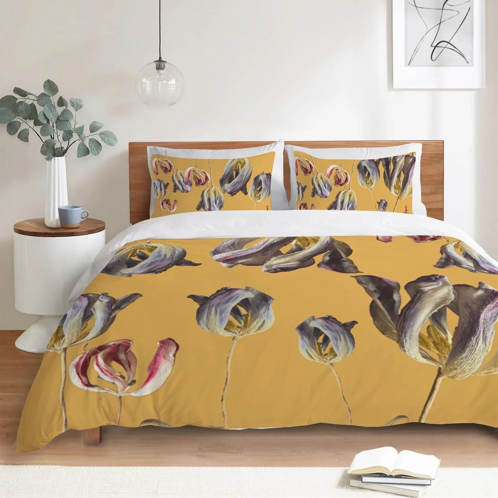 Tulip Field Lemon Curd 3-Piece Bedding Set 94x104inch