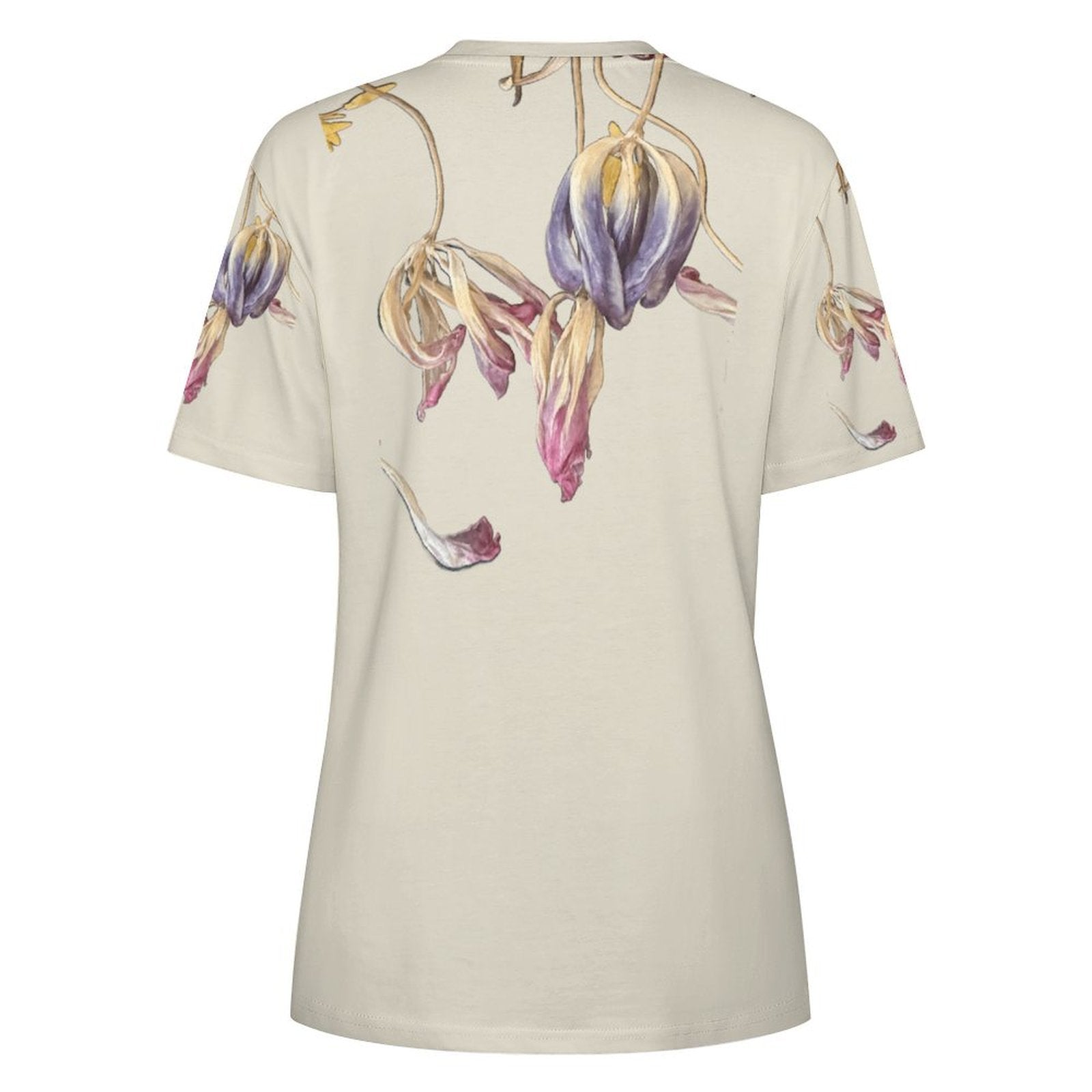 Women's Cotton T-shirt Tulips Jelly Mint