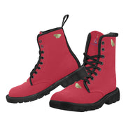 Dark Winterberry Custom Canvas Boots for Women (Black) (Model 1203H)