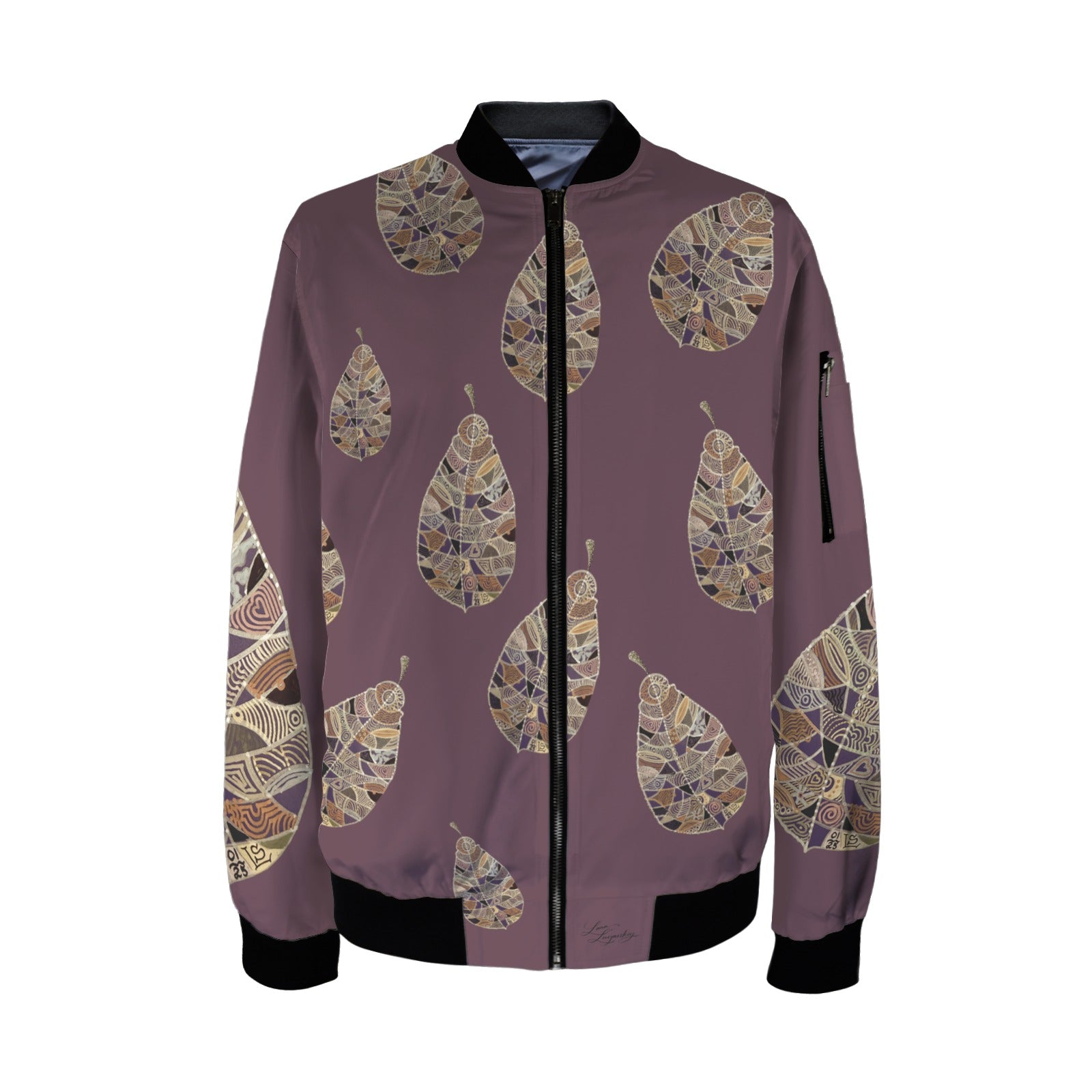 Fantasy Leaf Dusk Tall Ladies Bomber Jacket