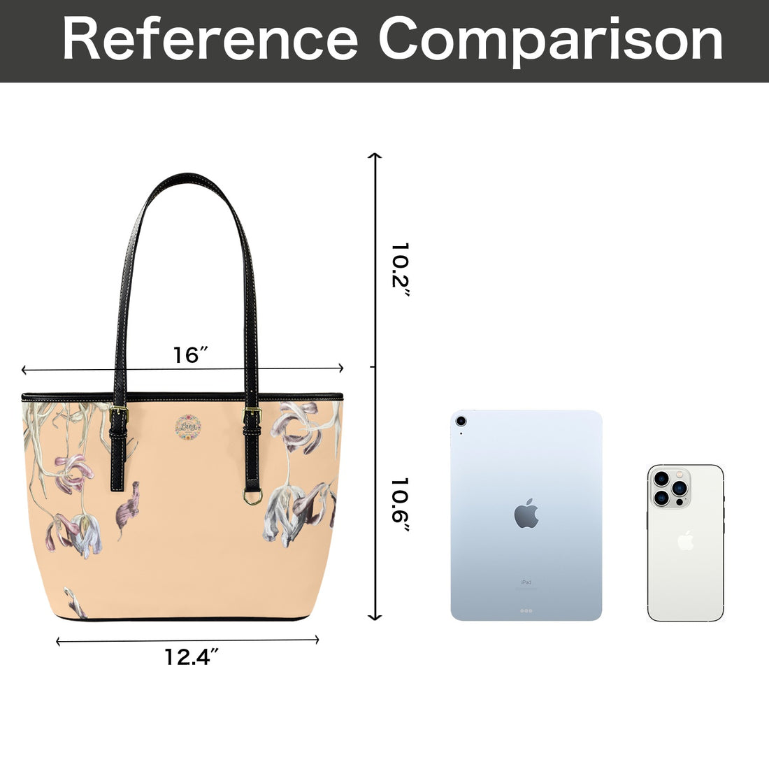 Ljungiana Roasted Peach Leather Tote Bag-Small