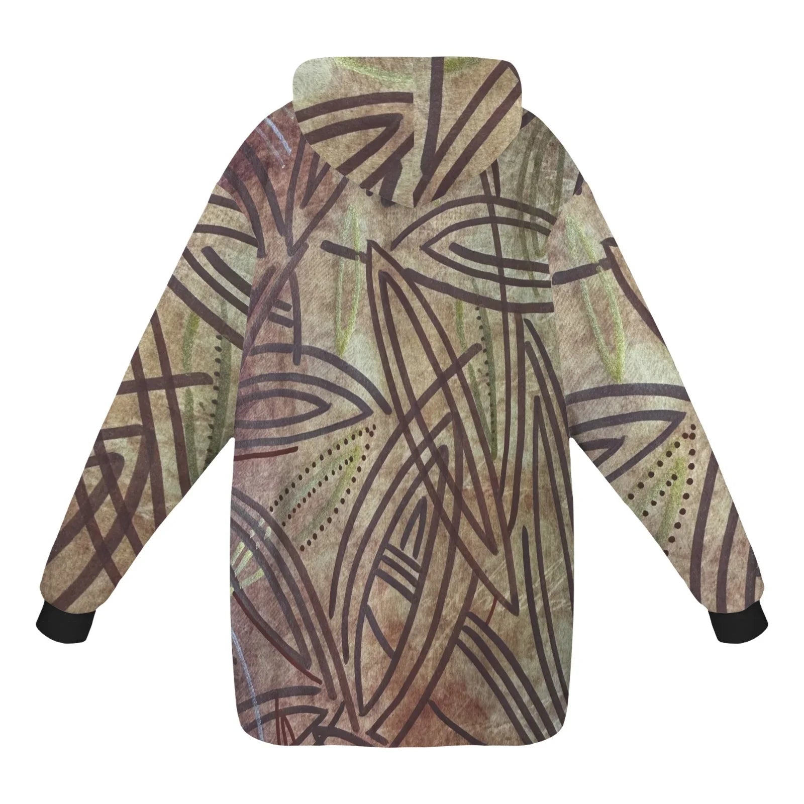 Kuscheliger warmer Bademantel für Herren, Decken-Kapuzenpullover für Männer