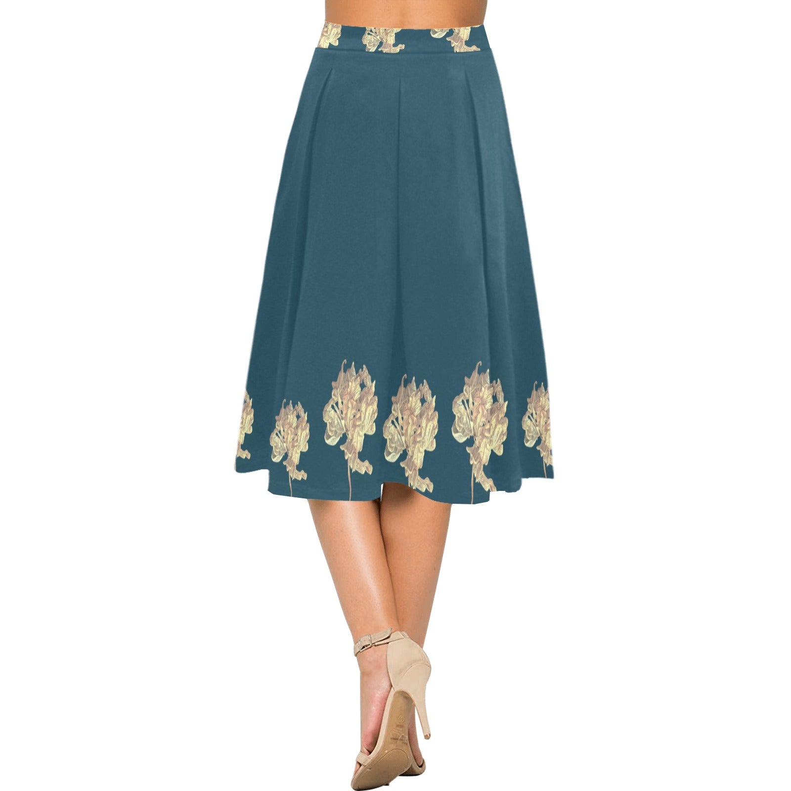 Single Tulip Ocean Mnemosyne Women's Crepe Skirt