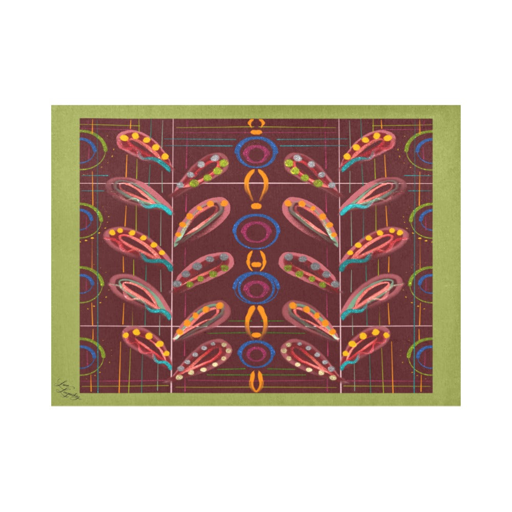 Exotic Peas Green Placemat 14’’ x 19’’ (Set of 4)