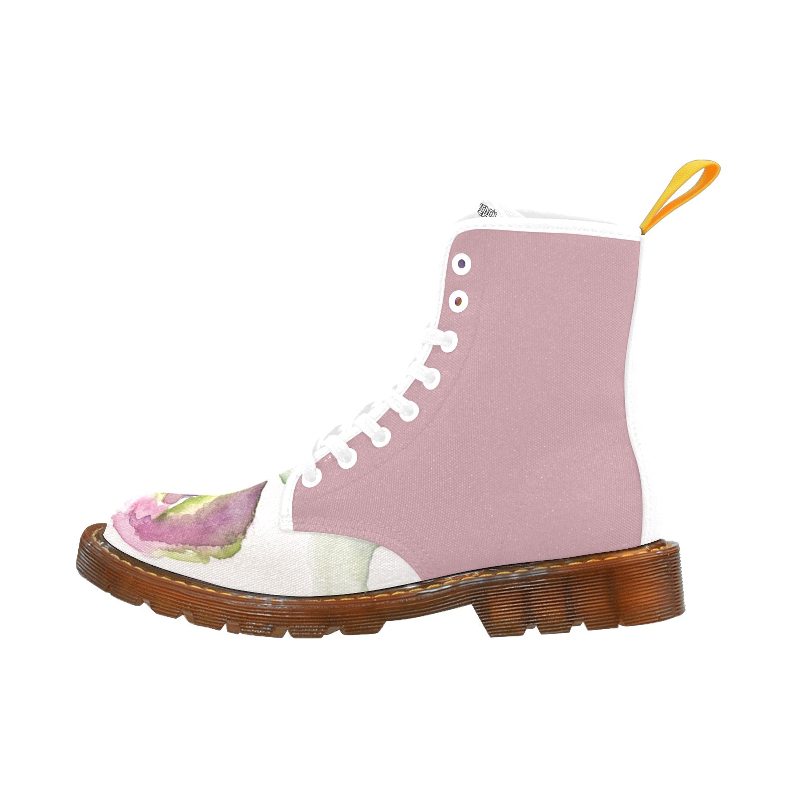 Tulip Dusty Rose Custom Canvas Boots For Women Model 1203H