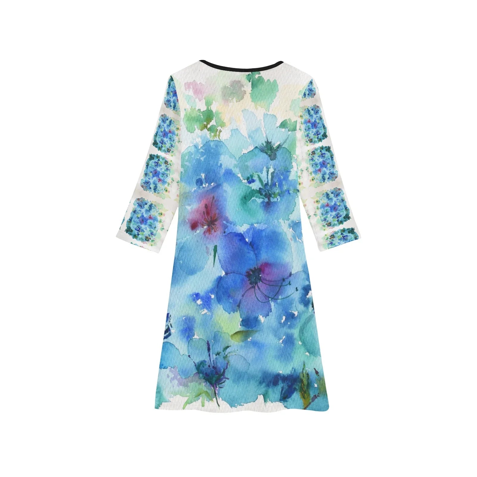 Ich liebe blaue Blumen Kleid