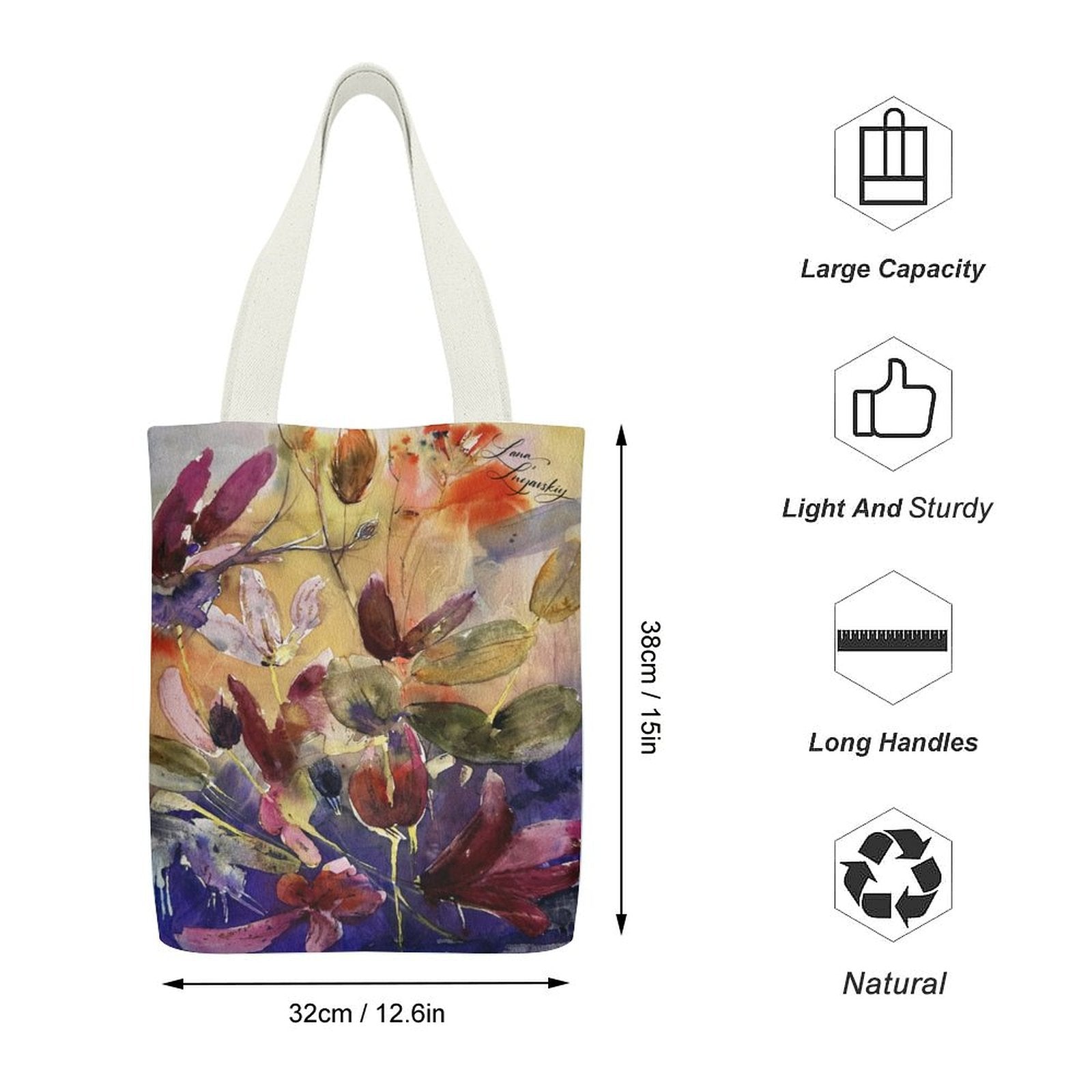 Canvas Tote Bag Single Canvas Tote Bag-32x38CM (One-Sided Print)