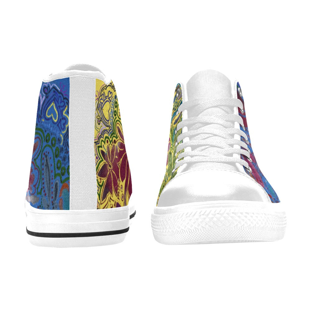 Forever Love Ukraine High Top Canvas Shoes for Kids