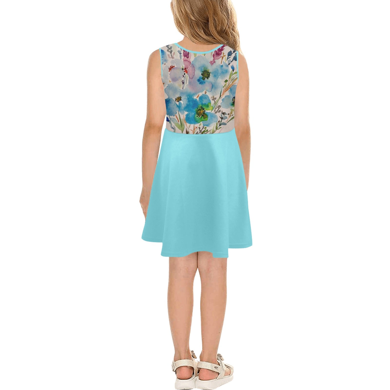 Blue Hibiscus Ciel Girls' Sleeveless Sundress