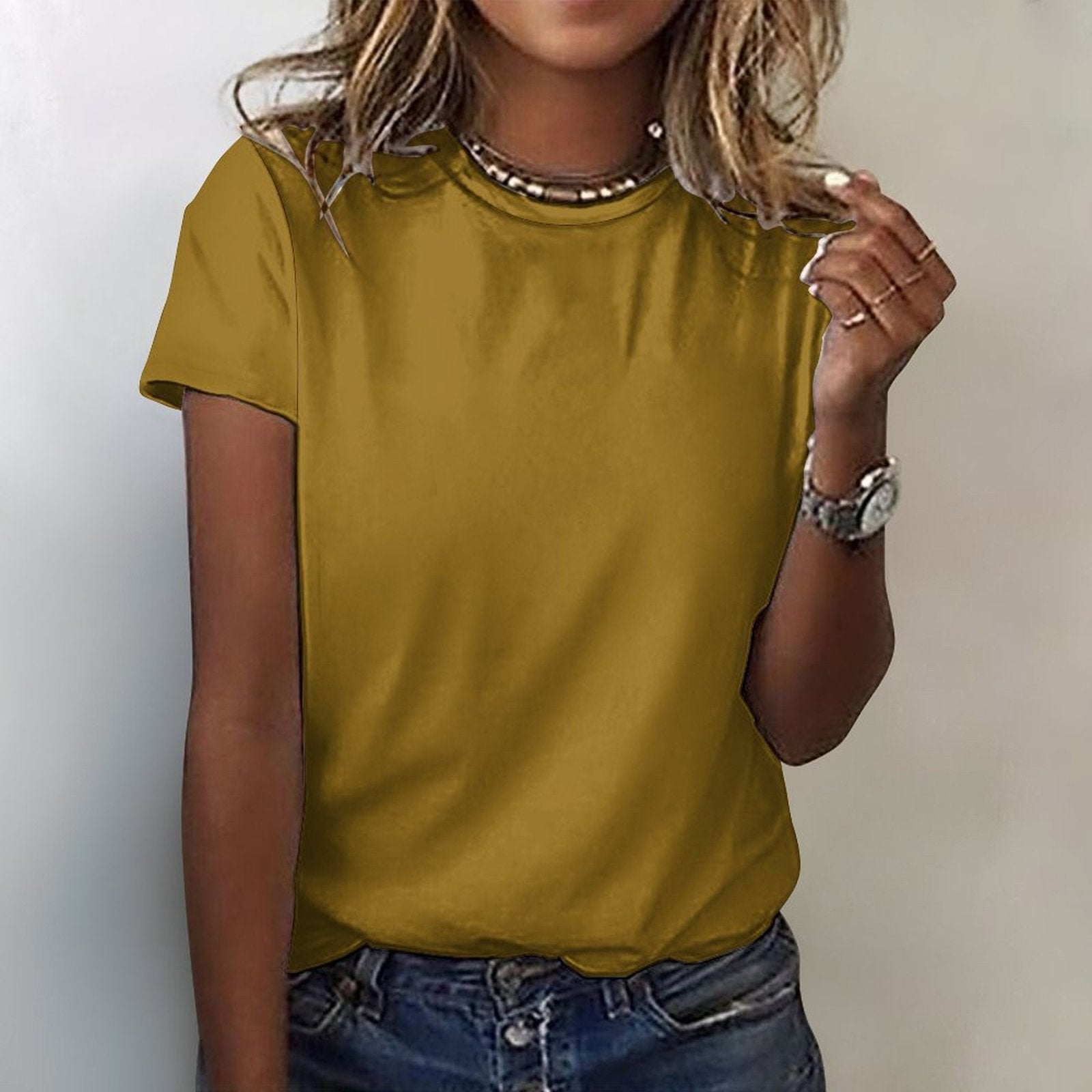 Bronze Brown Women's Cotton T-shirt