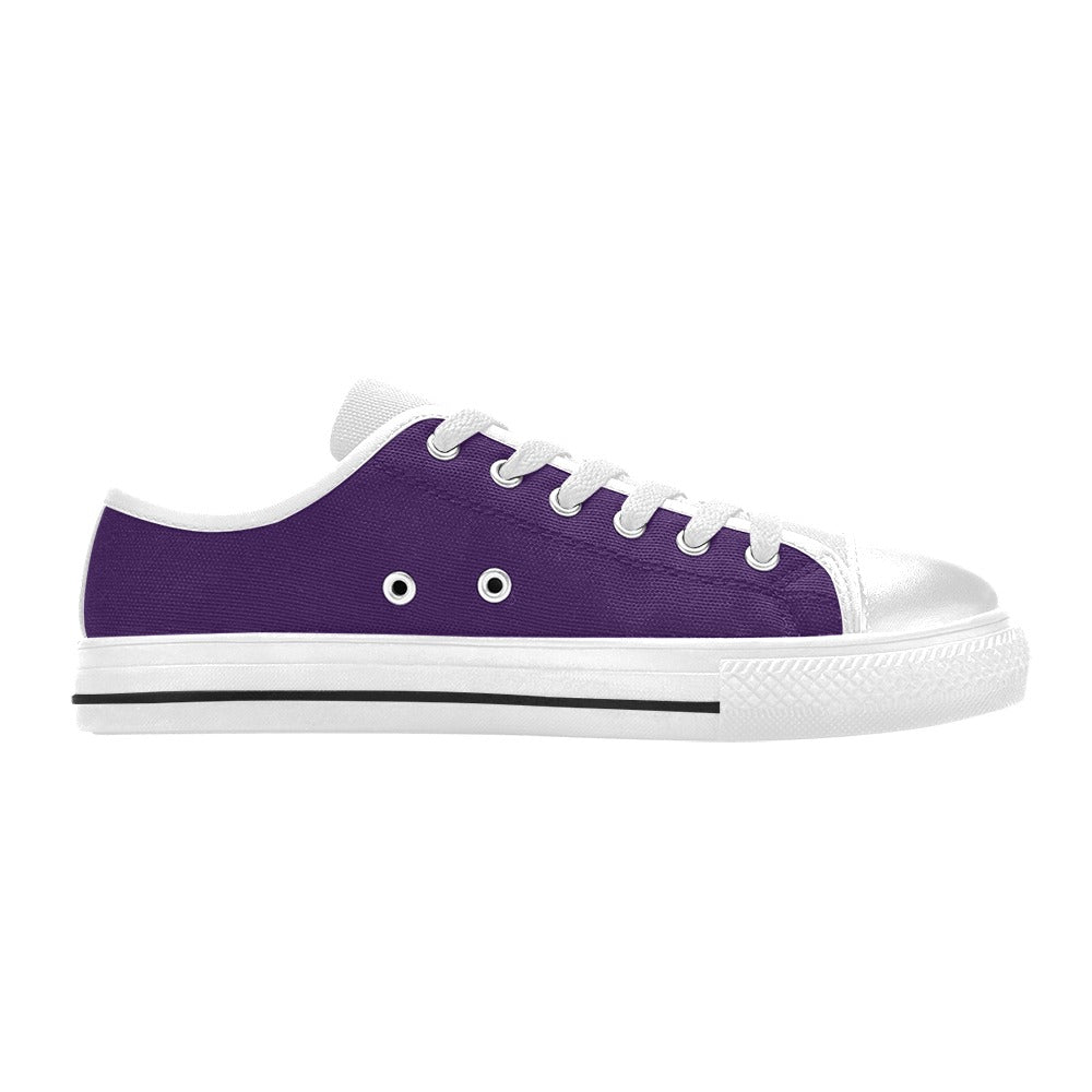 Solid Red Purple Men's Classic Canvas Shoes