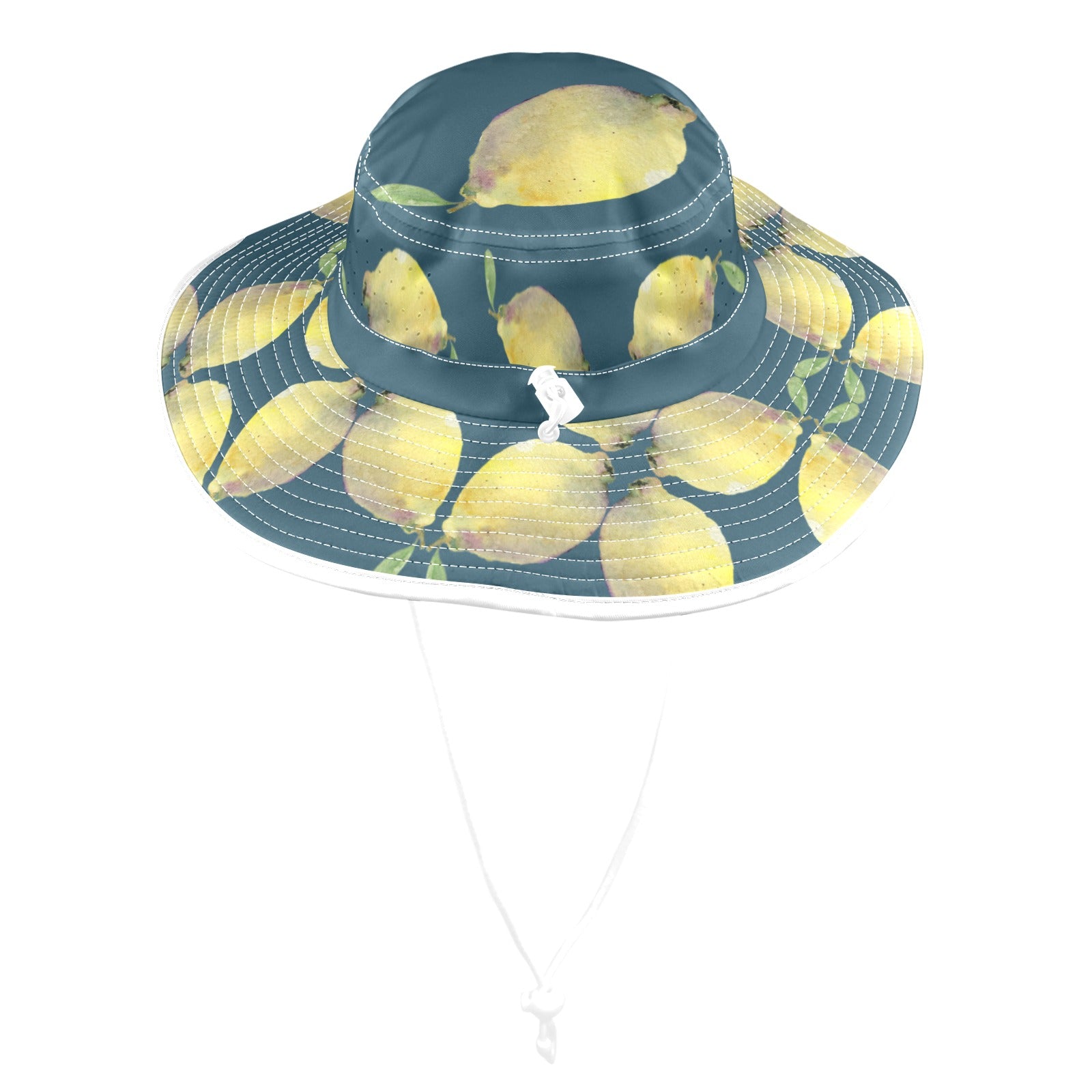 Lemon Ocean Wide Brim Bucket Hat