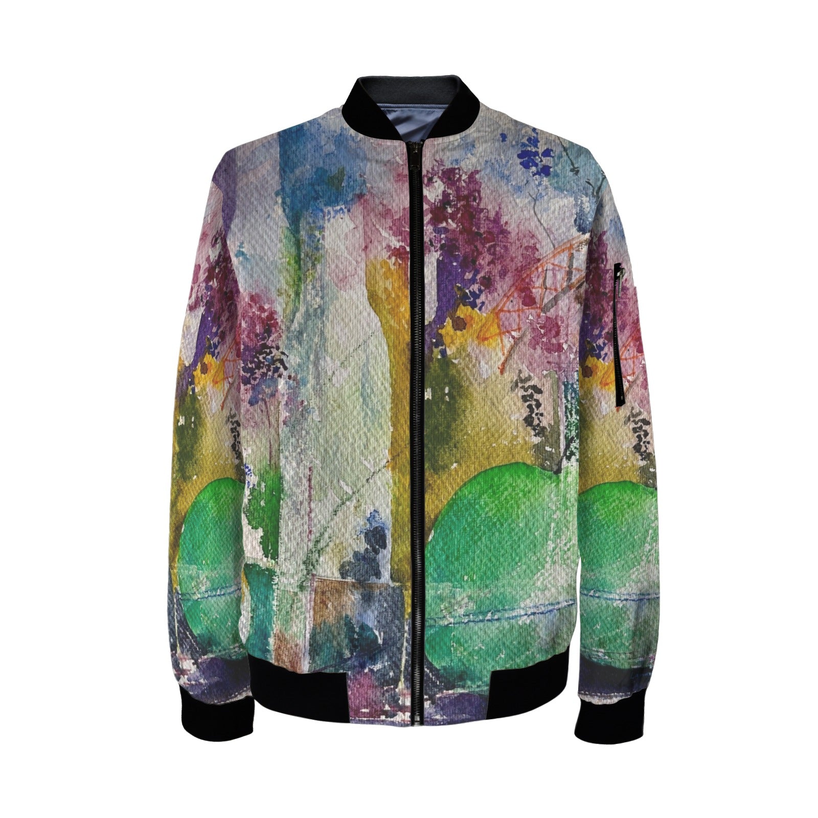 Abstract Bridge Tall Ladies Bomber Jacket