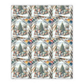 Custom Christmas wrapping paper featuring high-quality image print, available in two sizes, recyclable material.