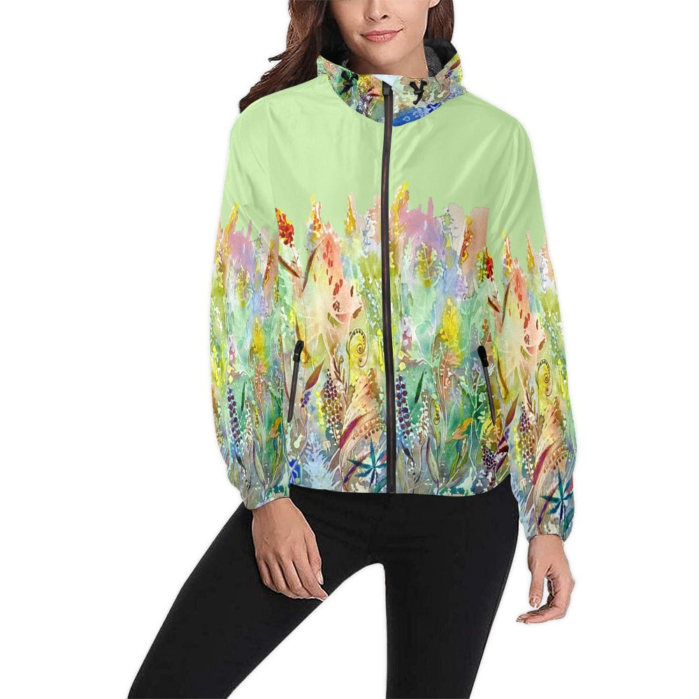 Blooming Melody Mint Unisex Windbreaker