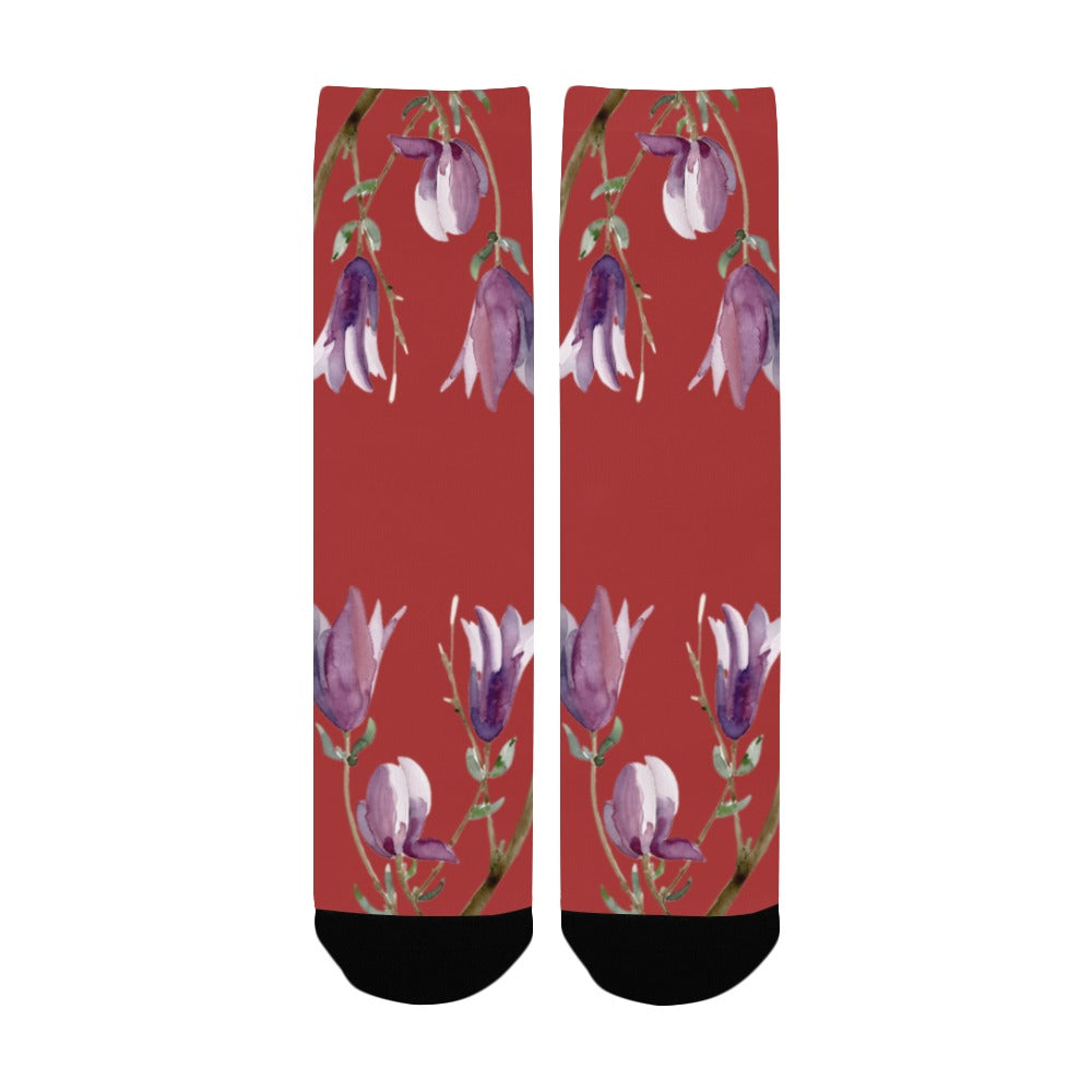 Magnolia Cherry Cobbler Women's Custom Socks