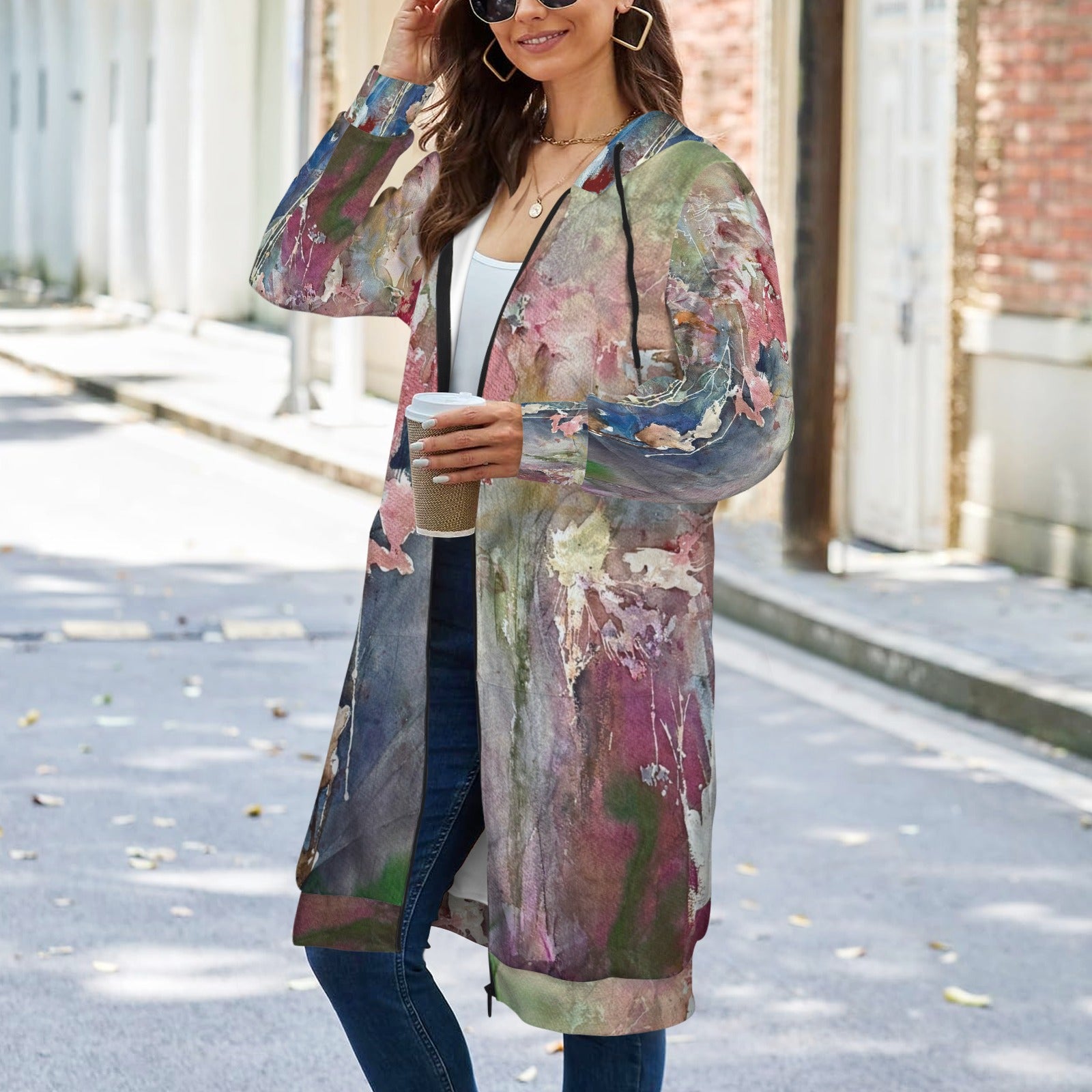 Anya's Garden Women's Long Hooded Jacket