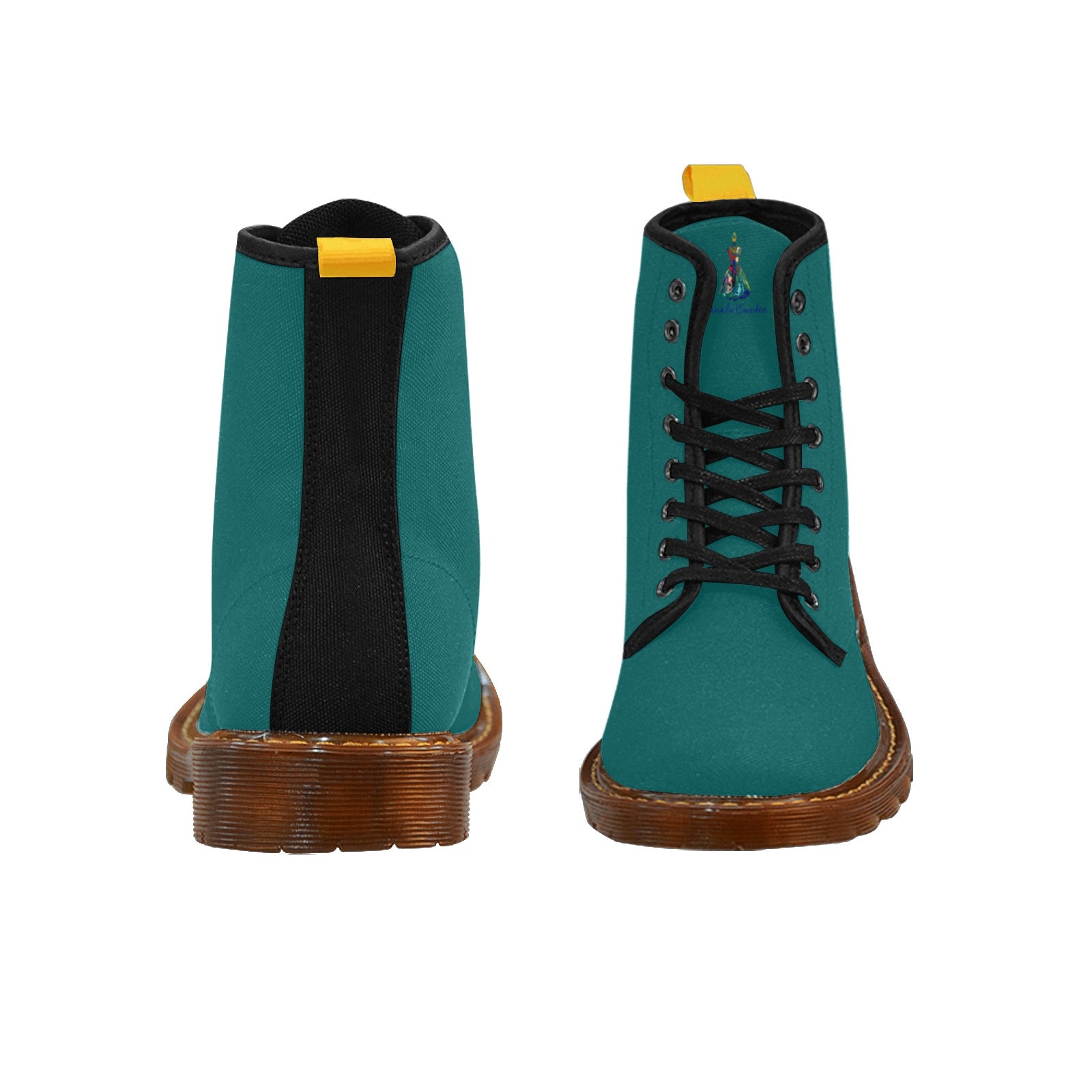 Transformative Teal Custom Canvas Boots For Women Model 1203H