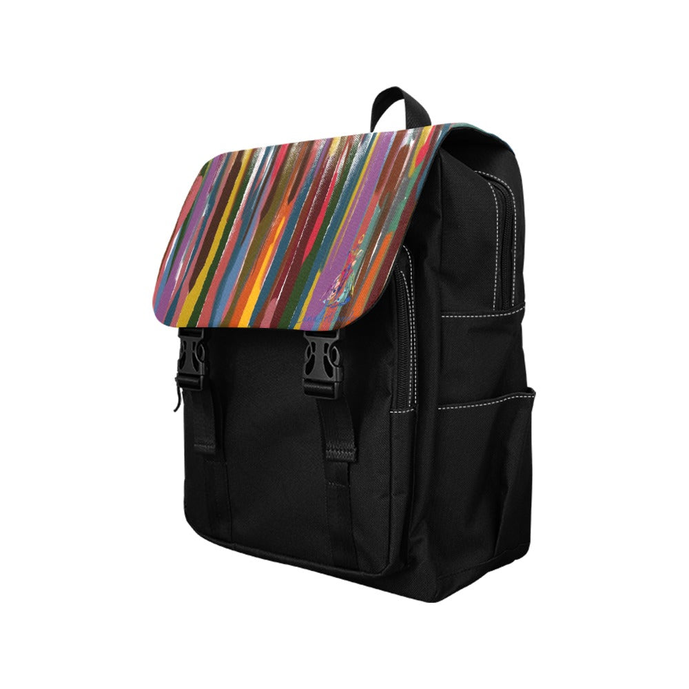 Lässiger Rucksack mit Power-Streifen 