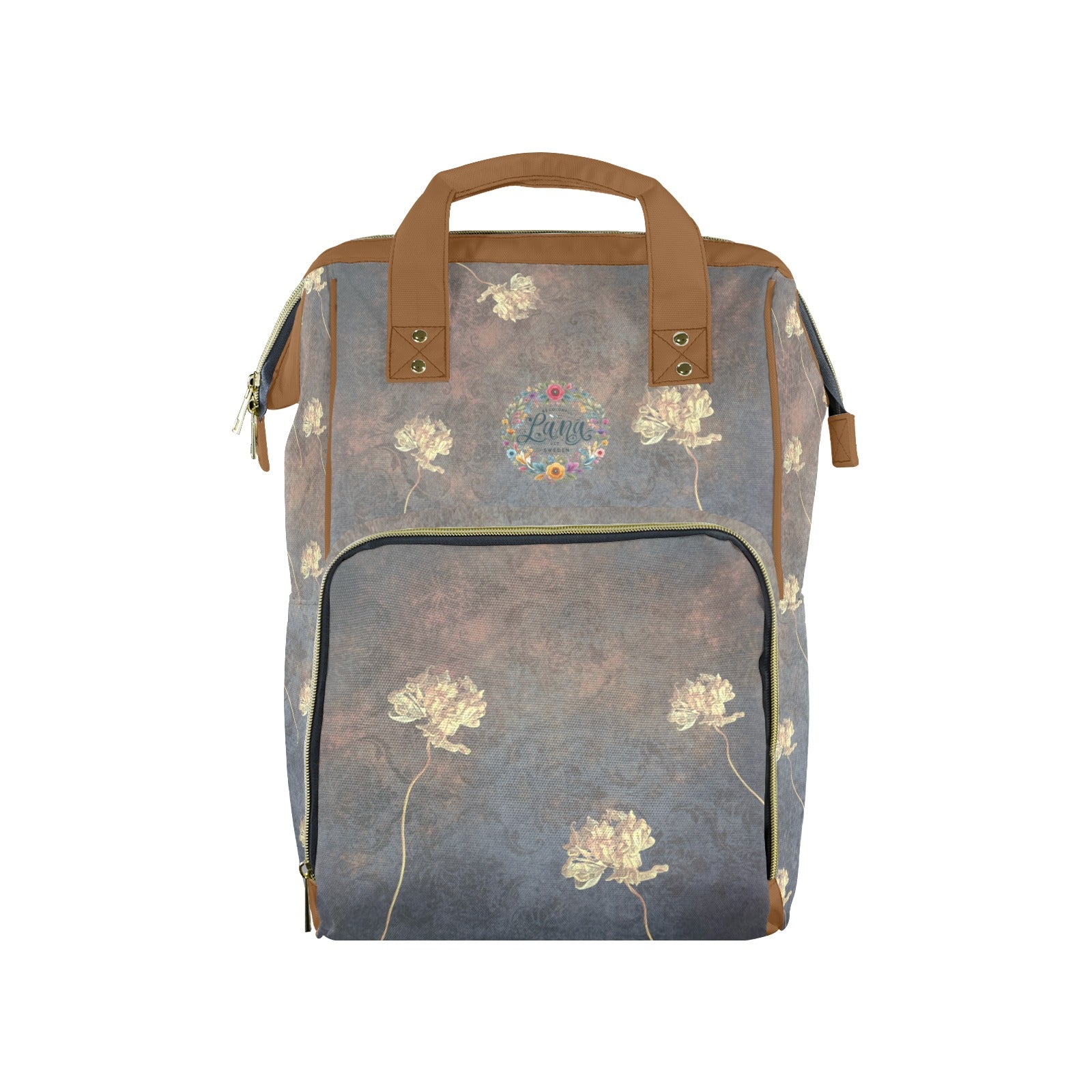 Damaskus Tulip Terracotta Multi-Function Travel Diaper Bag-Large