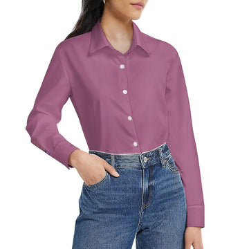 Women's Long-Sleeve Shirt, dusty rose