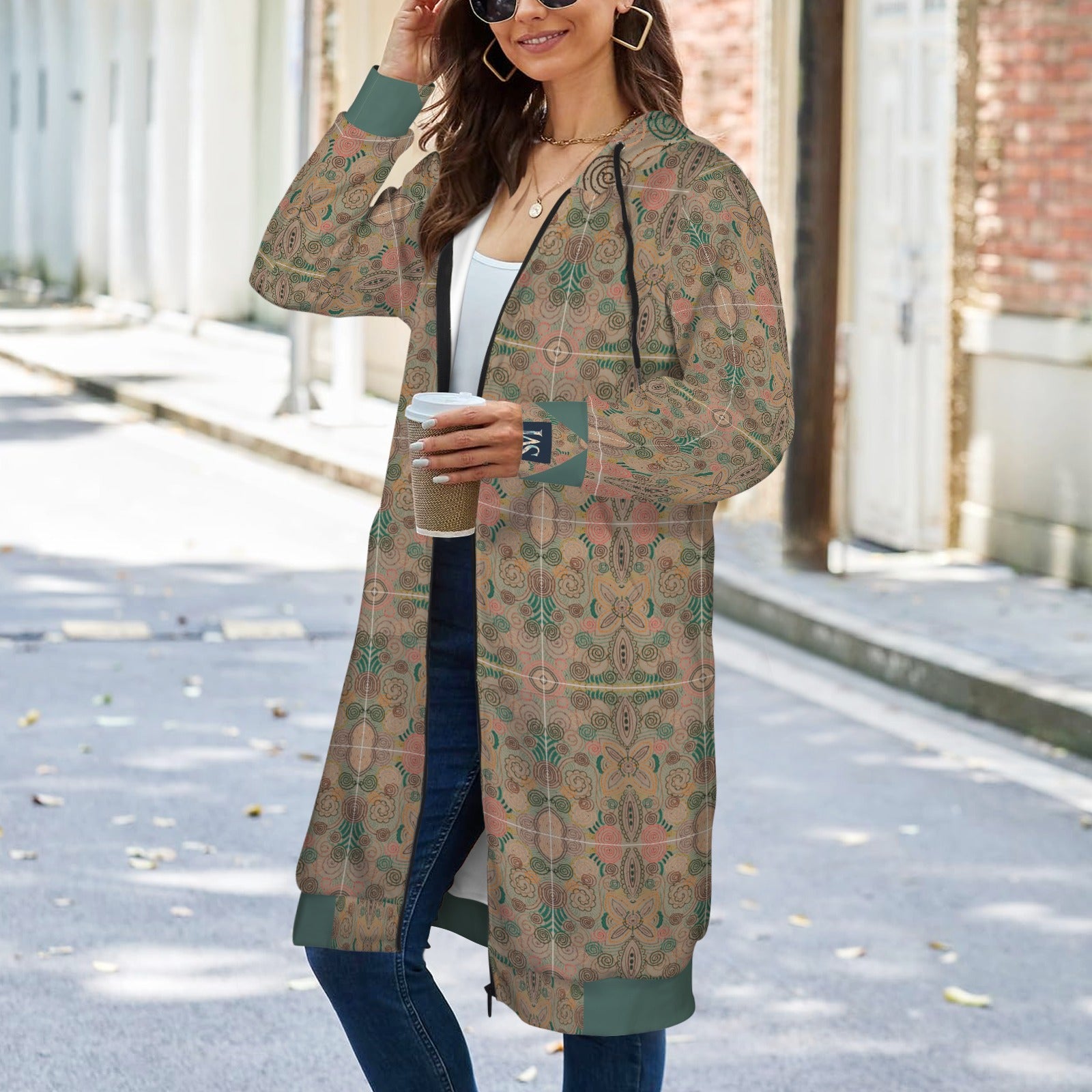 Venetian Blossom Women's Long Hooded Jacket