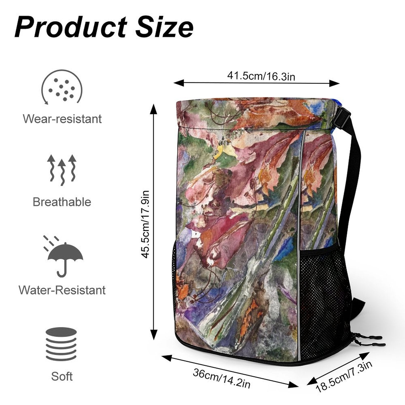 Sport Drawstring Super Light Backpack/Bag with Shoe Compartment