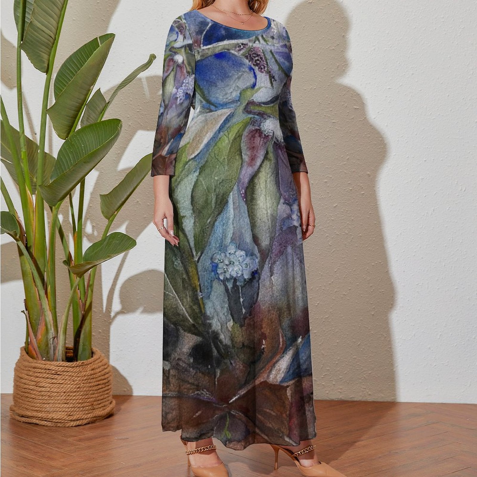 Twilight Flora Maxi Long sleeve dress