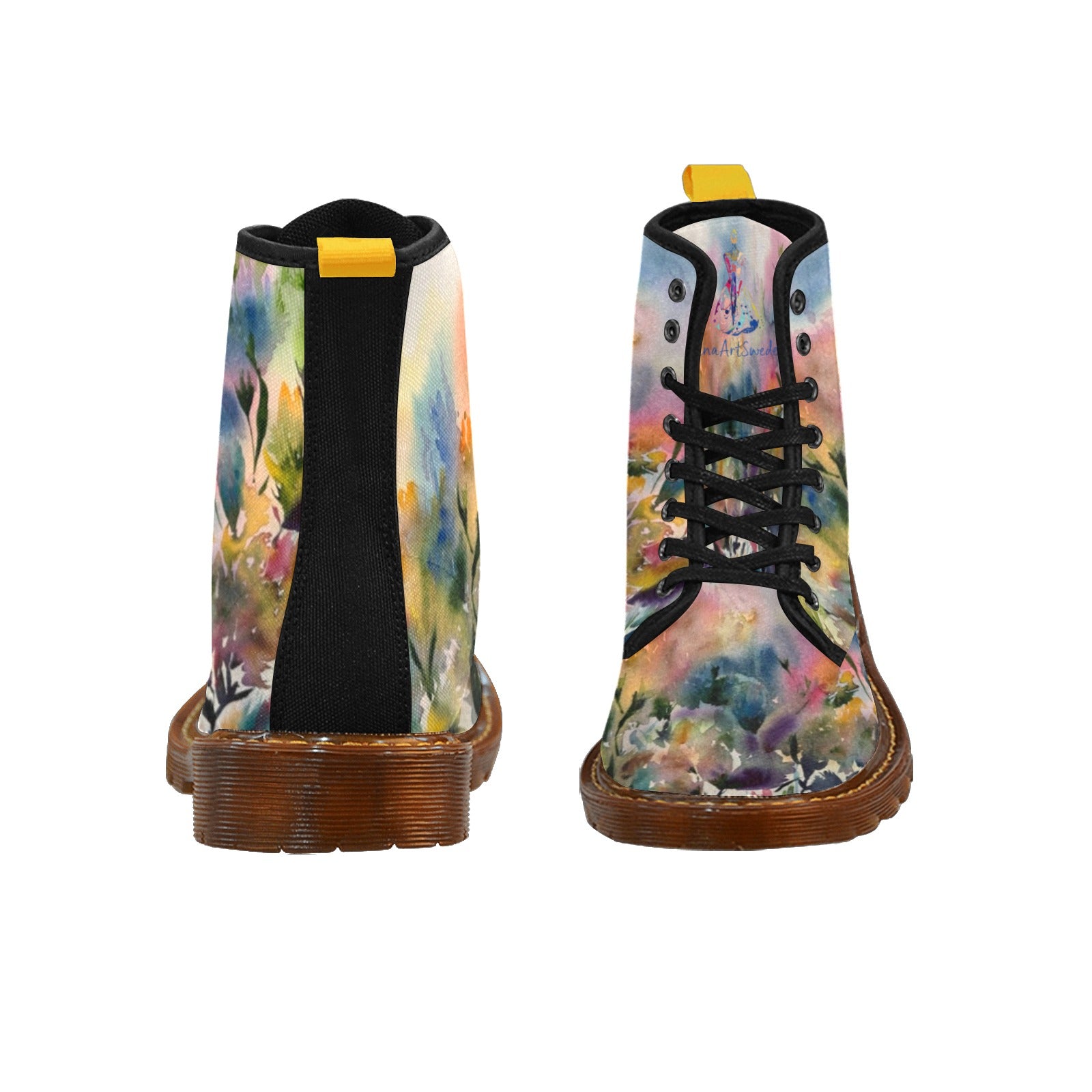 Morning Dew Light Custom Canvas Boots For Women