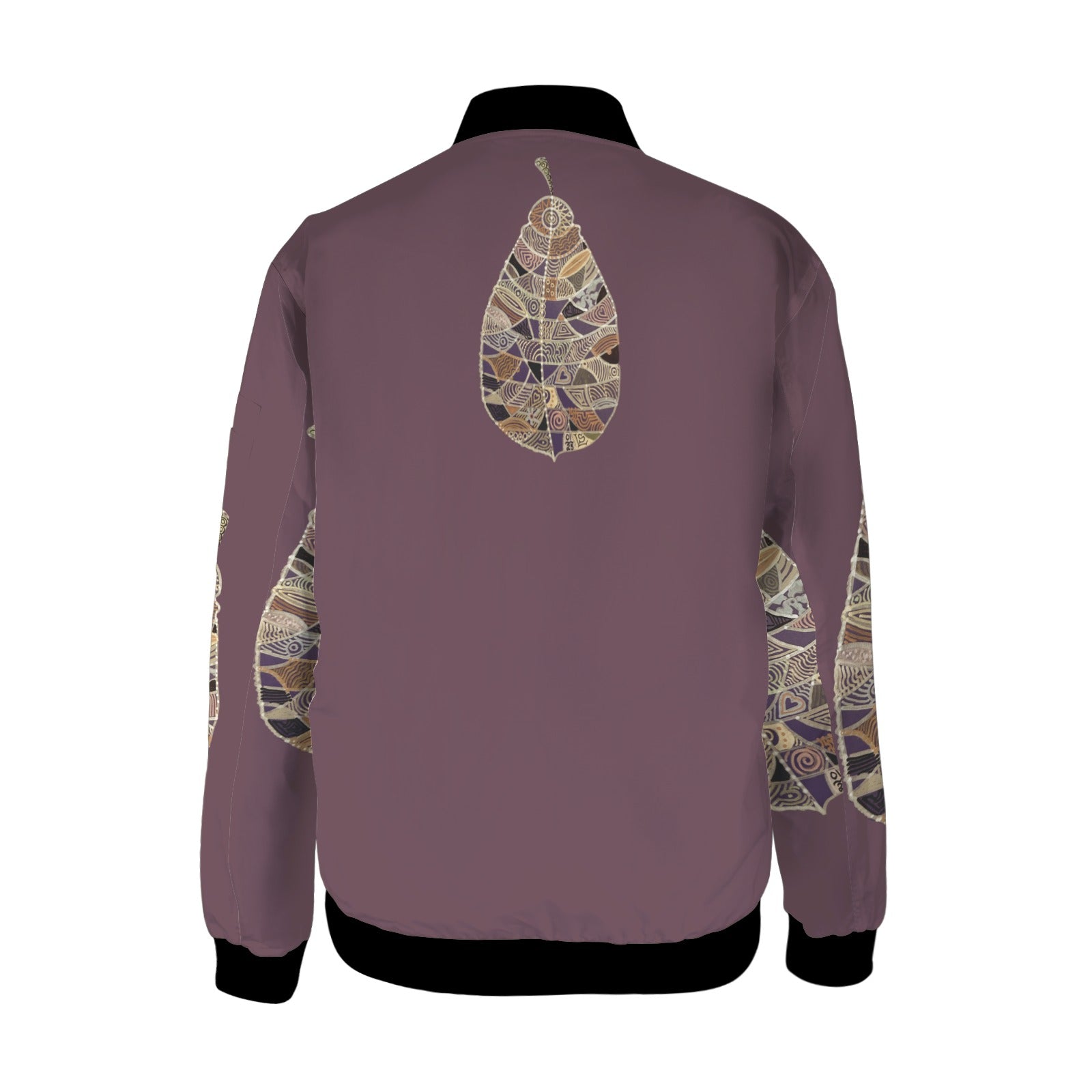 Fantasy Leaf Dusk Tall Ladies Bomber Jacket