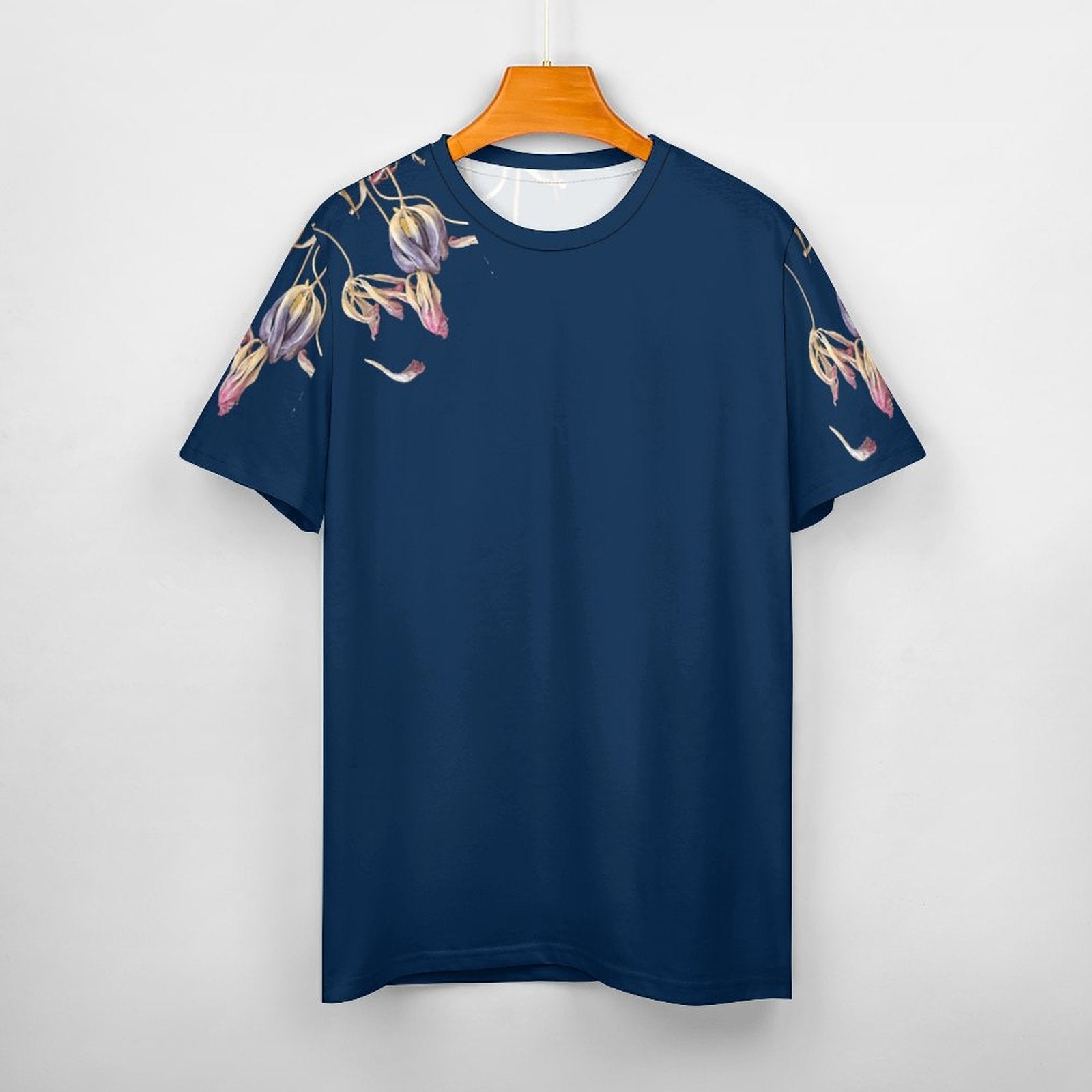 Women's Cotton T-shirt Tulips Lyons Blue