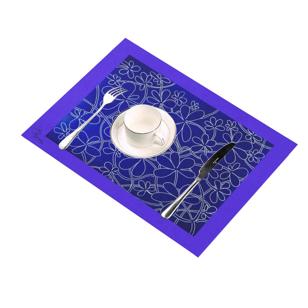 Infinity Bloom Royal Blue Placemat 14’’ x 19’’ (Set of 4)