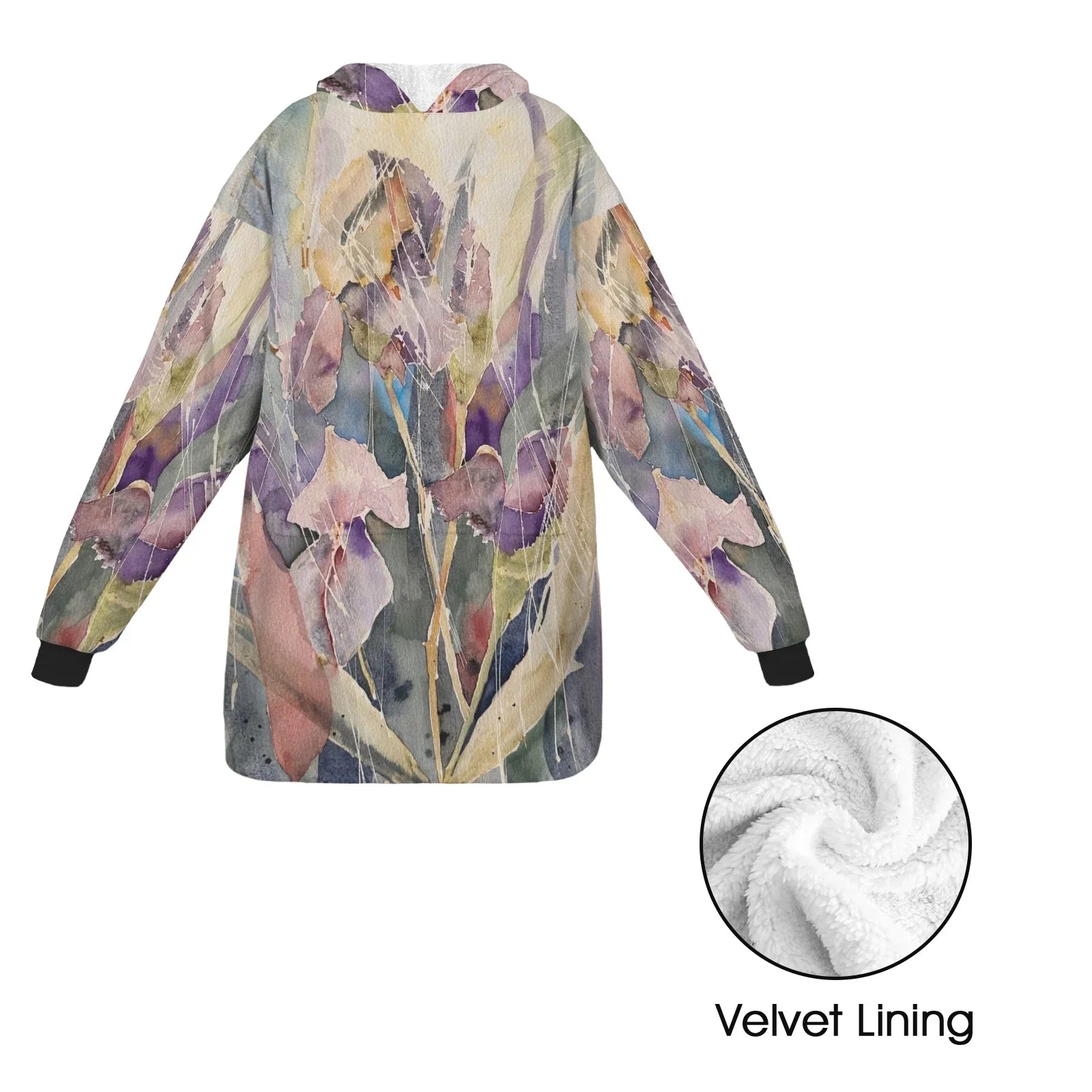 Winter Iris Decken-Hoodie für Damen