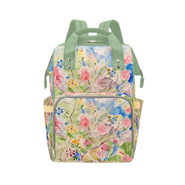 Spring Vibes Mint Multi-Function Diaper Backpack/Diaper Bag