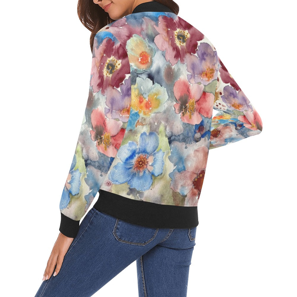 Aurora Garden Bomber Jacket for Women