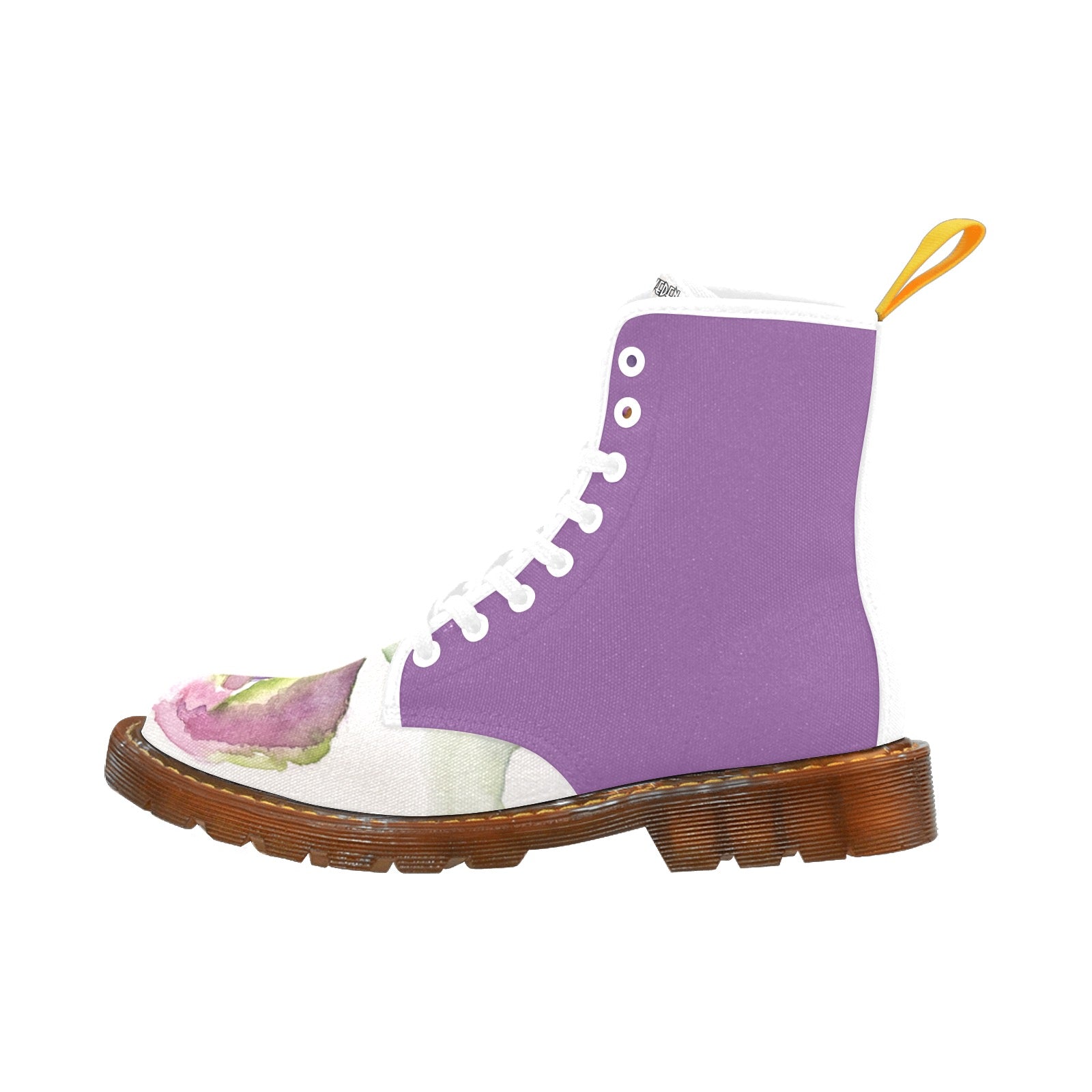 Tulip Violet Custom Canvas Boots For Women Model 1203H