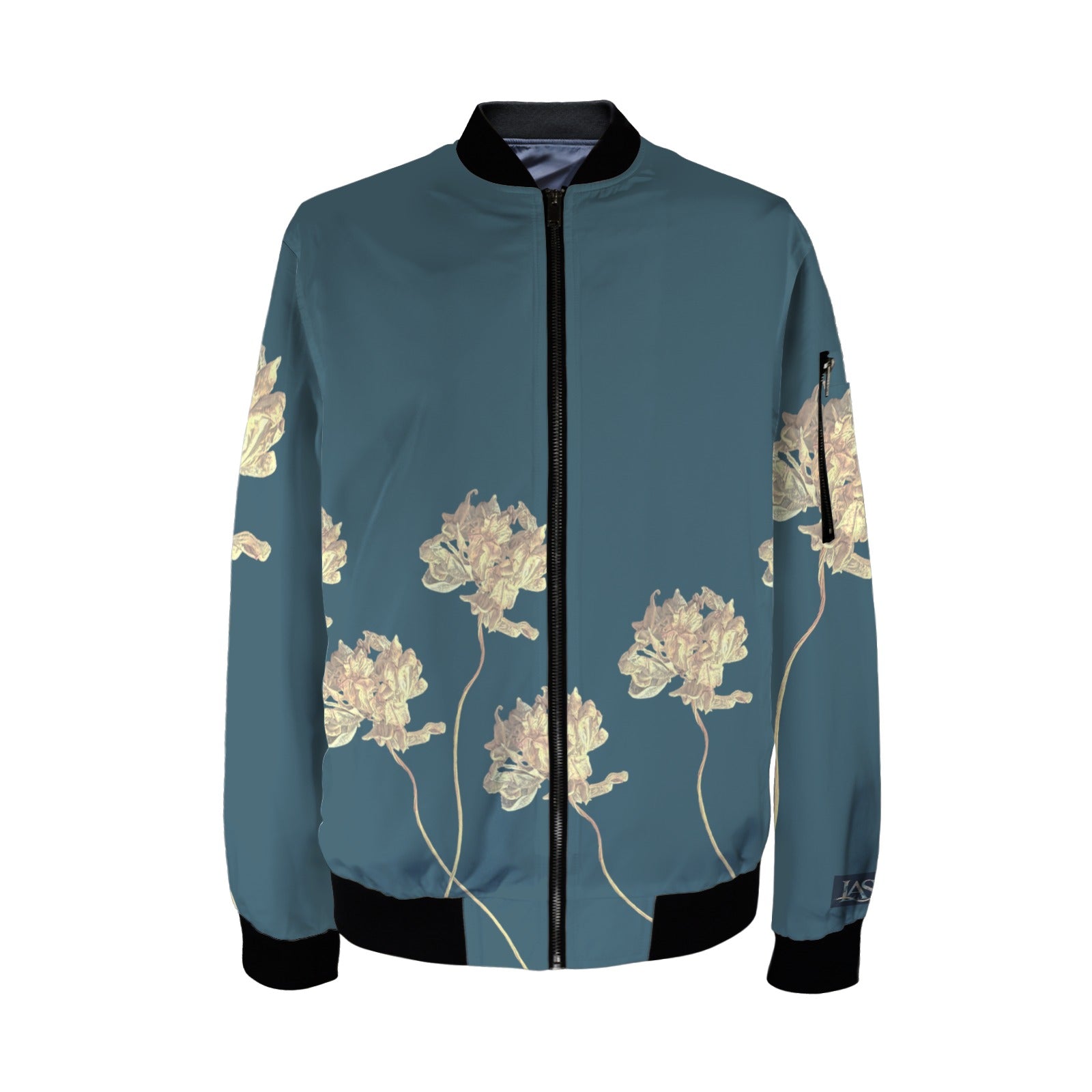 Single Tulip Ocean Tall Ladies Bomber Jacket