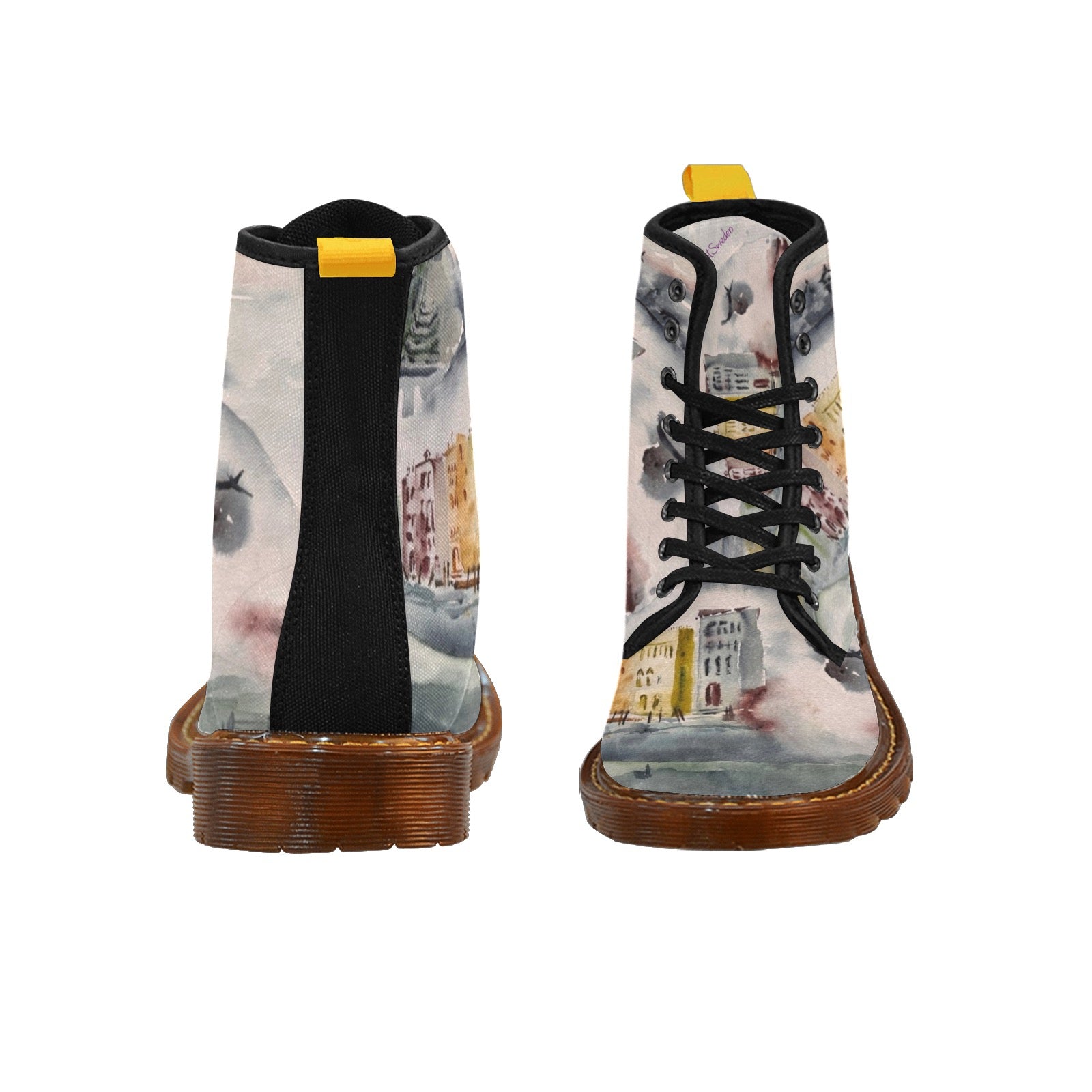 Veniamin Venetian Fish Custom Canvas Boots For Women Model 1203H