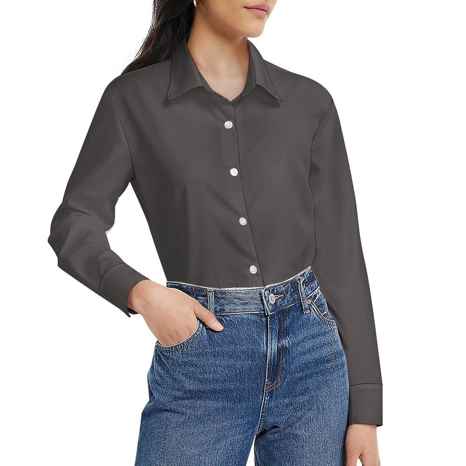 Women's Long-Sleeve Shirt, dusty brown