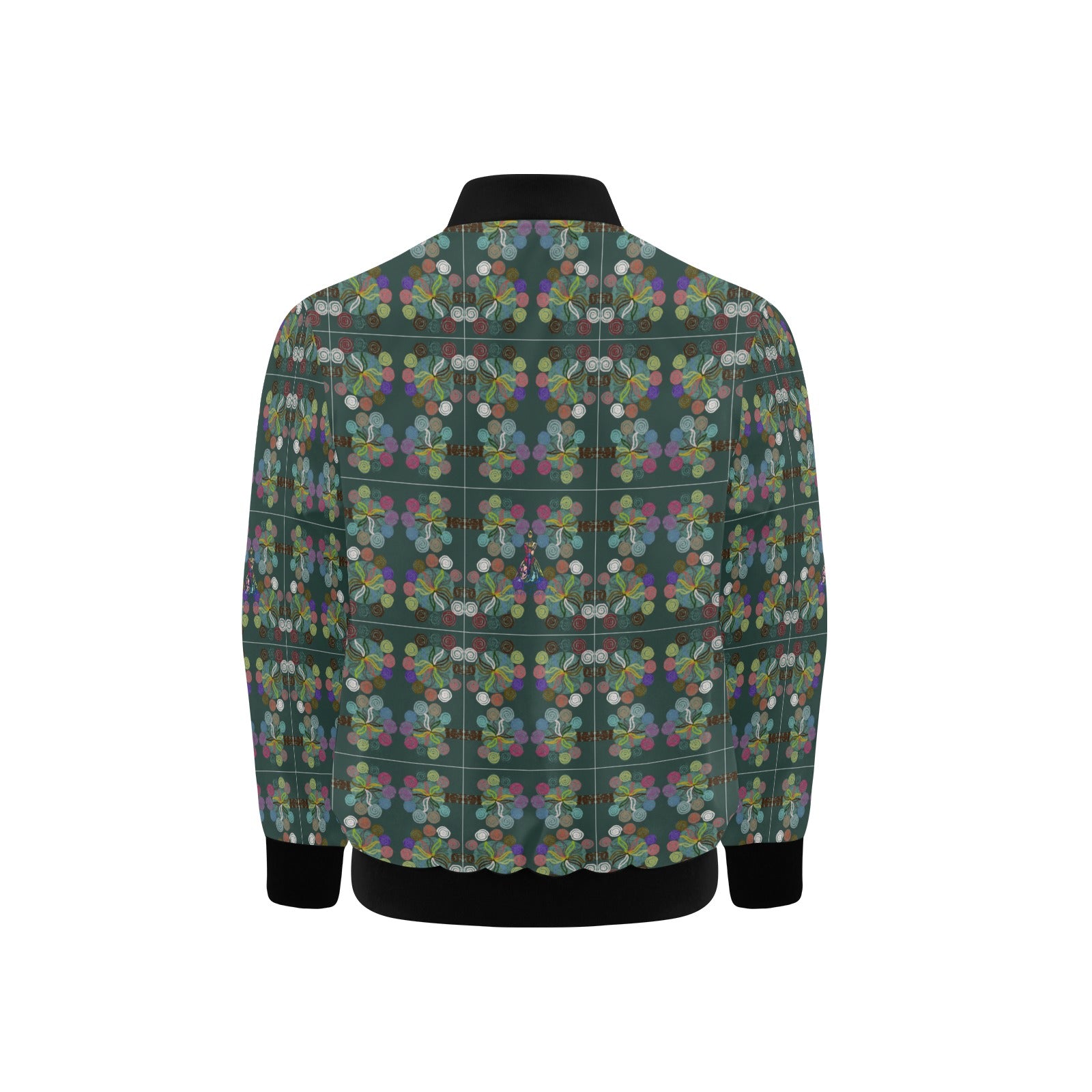 Magic Trees Diagonal Kids' Bomber Jacket with Pockets (Model H40)