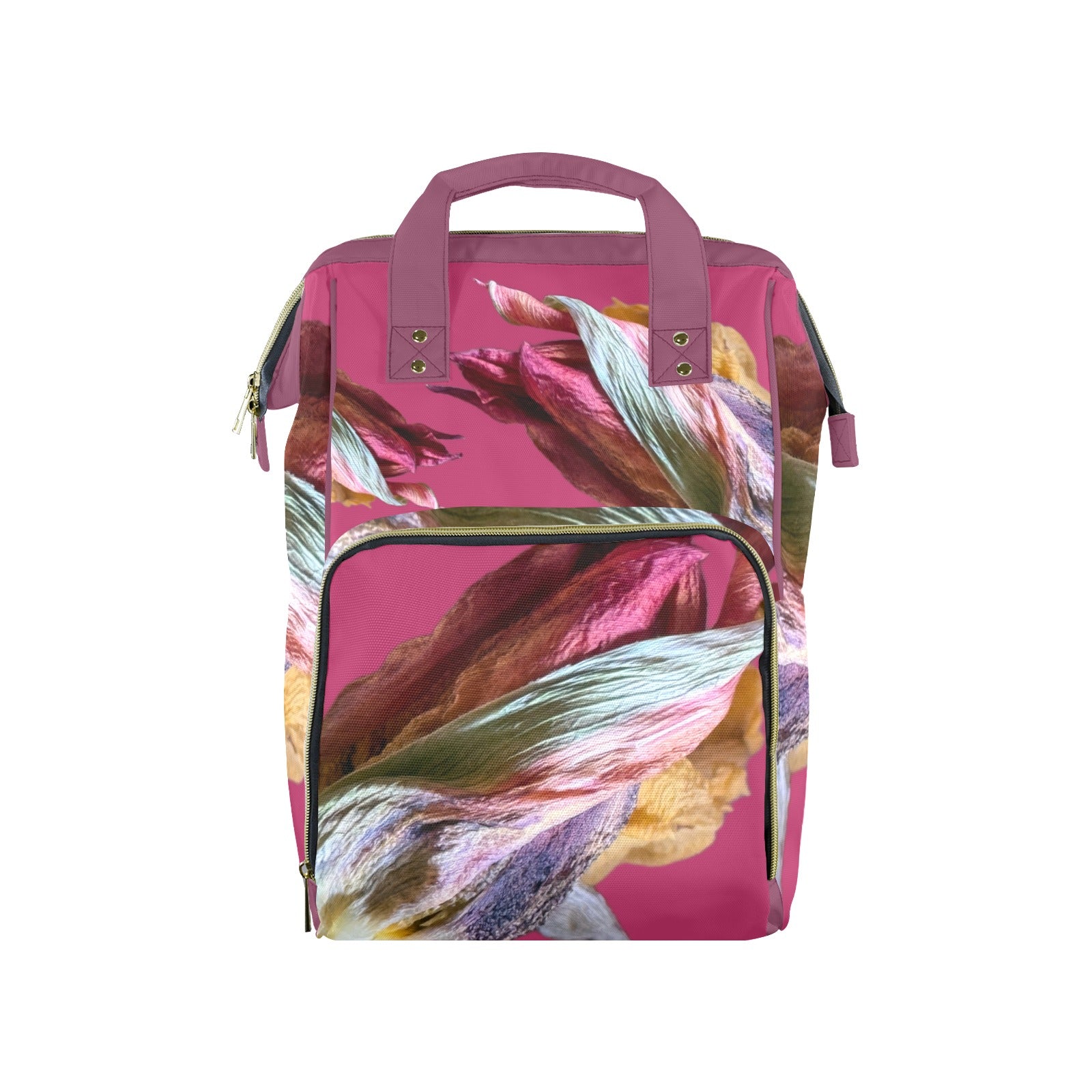 Red Tulip Twist Magenta Large Multi-Function Travel Diaper Bag