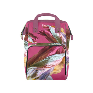 Red Tulip Twist Magenta Multi-Function Travel Diaper Bag-Large