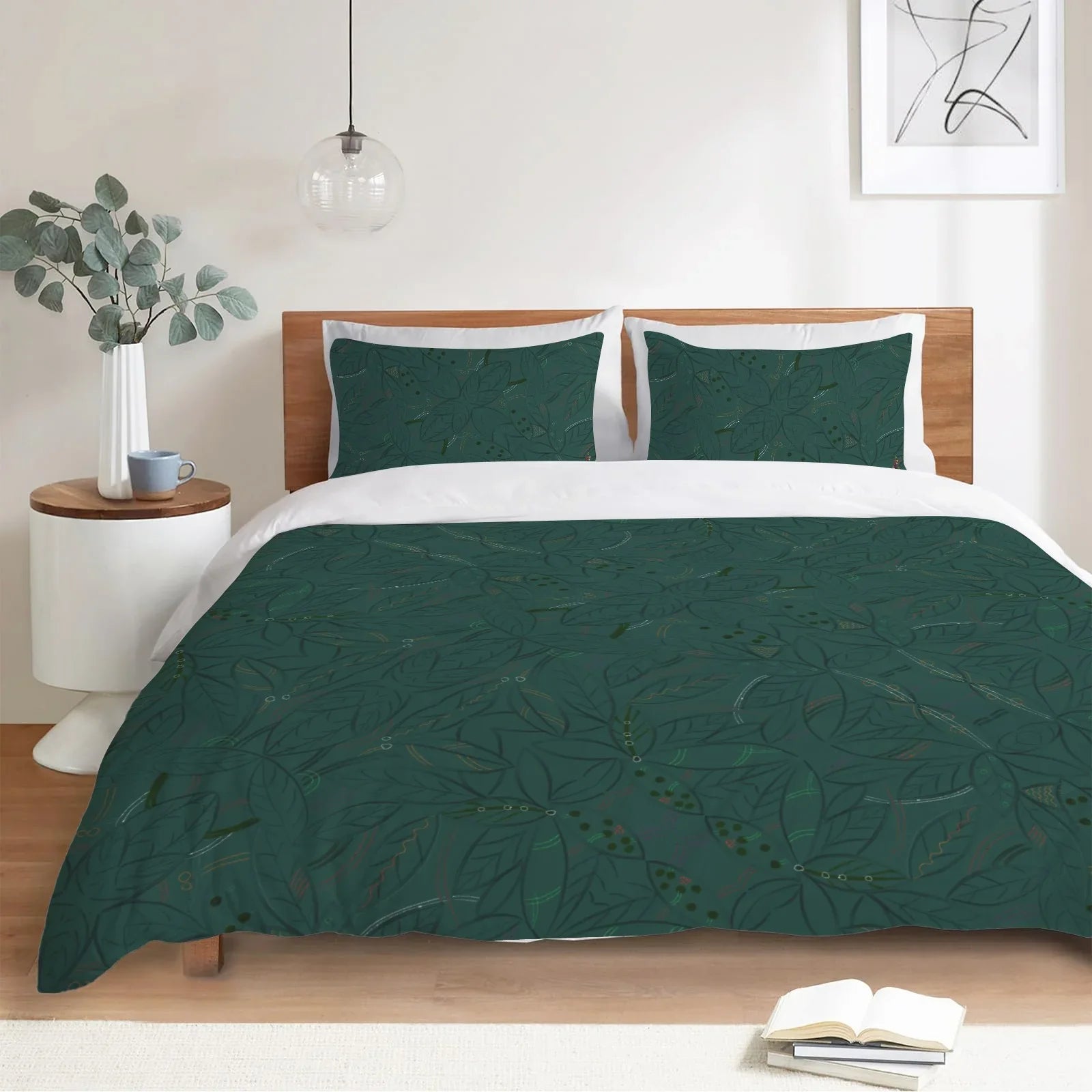 Greenery Mosaic 3-Piece Bedding Set 94x104inch