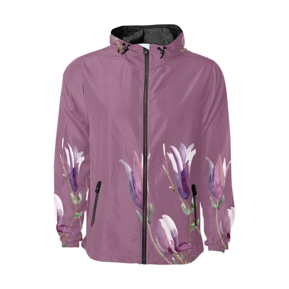 Magnolia Rhodolite Unisex Windbreaker